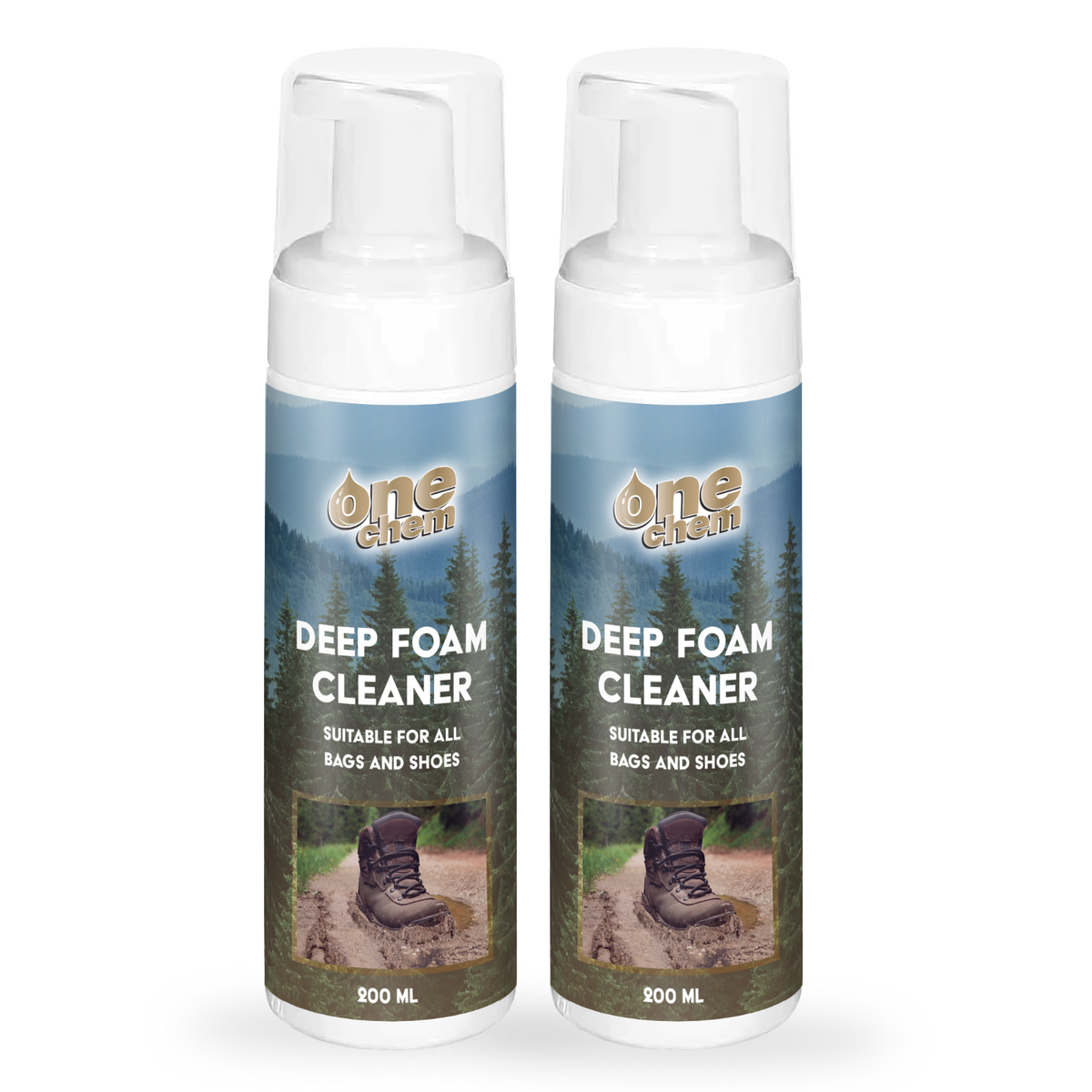Deep Foam Cleaner One Chem x 200ml Suitable for all Bags