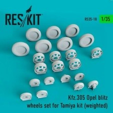135 Reskit Rs35-0018 Kfz.305 Opel Blitz - Wheels Set Weighted For Tamiya Kit 135 Reskit Rs35-0018 Kfz.305 Opel Blitz - Wheels Set Weighted For Tamiya Kit