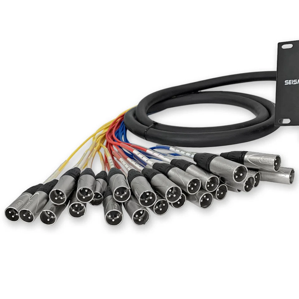 24 Channel Pro Audio XLR TRS Combo Splitter Snake Cable - 3' and 10' XLR trunks - Image 3 of 4