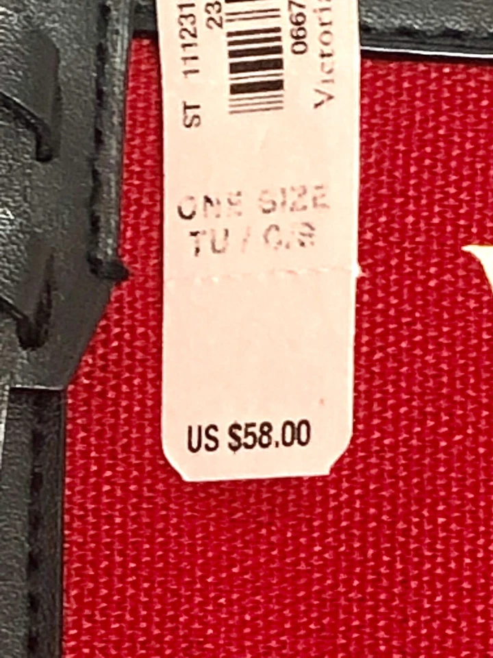 Nuevo con etiquetas Bolso Canva Grande Borla Roja y Negra Victoria Secret NUEVO 15 x 14 x 6 Foto 2 de 4