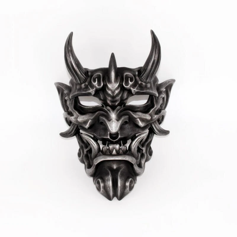 Japanese Prajna Mask Hannya Noh Kabuki Devil Demon Oni Samurai Halloween Cosplay - Image 3 of 4