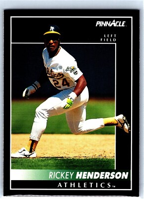 RICKEY HENDERSON 1992 Score Pinnacle #401 Oakland Athletics Baseball Card