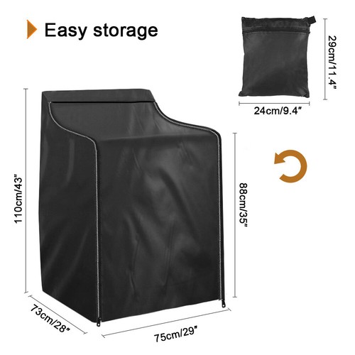 Washing Machine Cover Waterproof Washer Cover For Front/Top Load Washer/Dryer - Picture 7 of 8