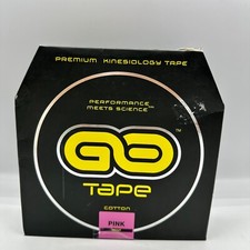 NEW GO TAPE Pink Premium Kinesiology Tape Uncut   2 in x 125 ft Cotton Open Box