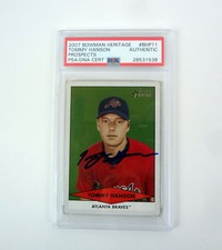 Tommy Hanson 2007 Bowman Heritage Signed Autograph Rookie Card RC PSA/DNA COA. rookie card picture