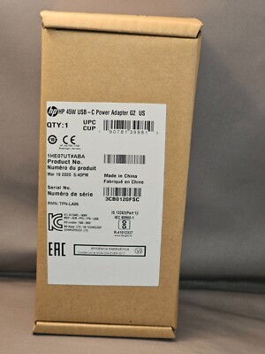 USB-C 45w HP AC Power Adapter Laptop Tablet TPN-LA06 1012 G1 G2 Elite X2 OEM NEW
