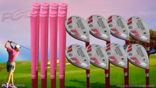 Senior Ladies iDrive Pink Golf Clubs All Hybrid 4-SW Full Set "Senior" Flex