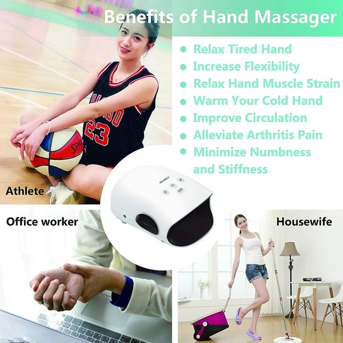Cincom CM-026H White Handheld Rechargeable Cordless Hand Massager With Heat - Picture 4 of 7