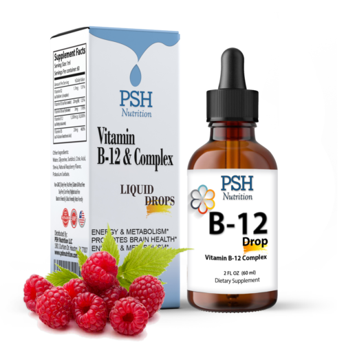 Boost Your Active Lifestyle Energy w PSH B-Complex Drops | extra B12 1200mcg - Picture 1 of 10