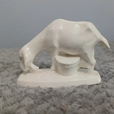 Byron Molds Decor  Christmas Nativity Goat 3.5" Ceramic White Figurine 1973