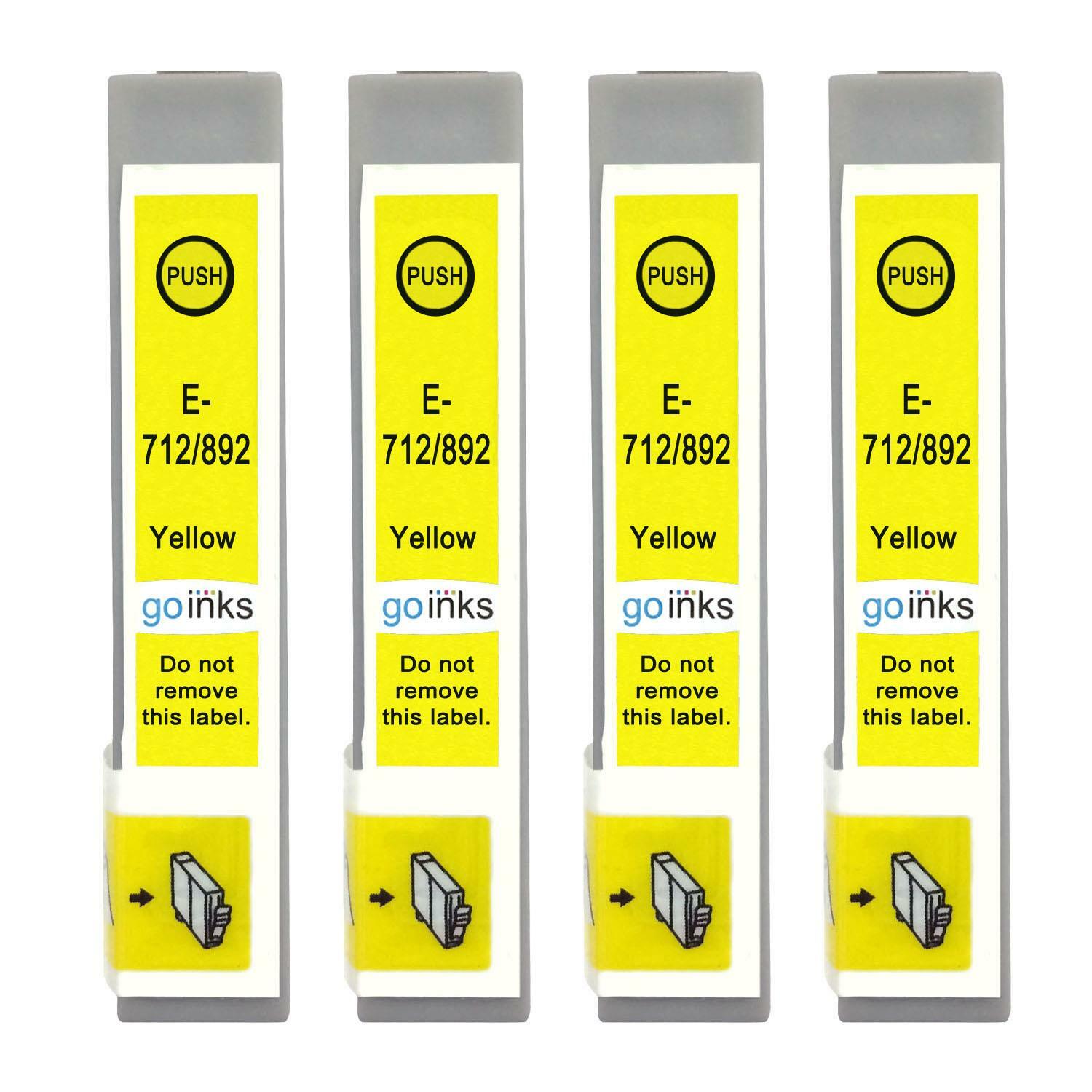 4 Giallo Cartucce d'inchiostro per Epson Stylus SX110 SX205 SX400 SX510W SX610FW