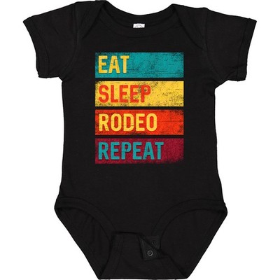 Inktastic Eat Sleep Rodeo Repeat Baby Bodysuit Animals Competition Western Race