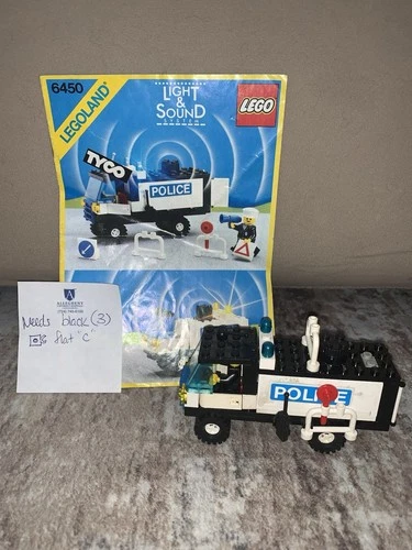 LEGO 6450 Mobile Police Truck Lights & Sounds + Manual - COMPLETE TESTED WORKING