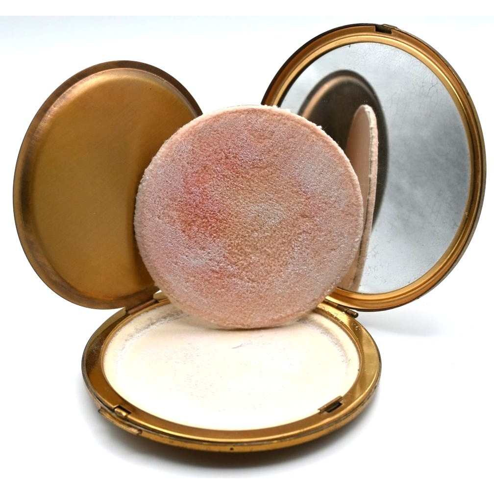 Vintage Dorset Fifth Avenue Compact 1950s Brass Enamel Eastern Star Fraternal