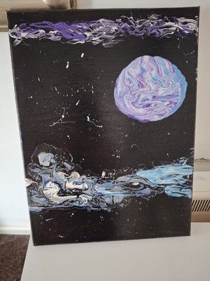 Modern  Abstract Acrylic Art work by original artist  varnished.