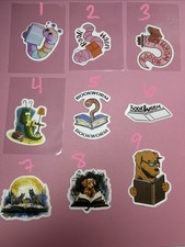 Animals Reading Books Stickers - Book Worms , Dogs , Penguins , Birds , Owls