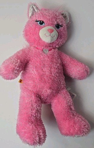 Build A Bear Purrincess Kitty Cat Pink 18" Silver Sparkle Tinsel Princess Flaw - Picture 10 of 23