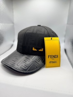 Fendi Cap Schwarz Herren Luxus