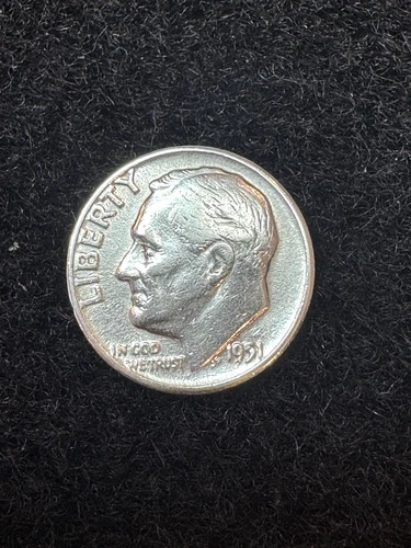 1951-P Roosevelt Dime — photo from the most recent tracked eBay sale