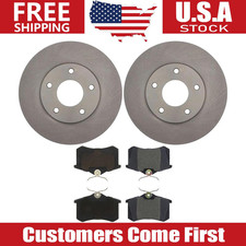 Rear Brake Rotors + Brake Pads Set for 2016-2016 Peugeot 2008