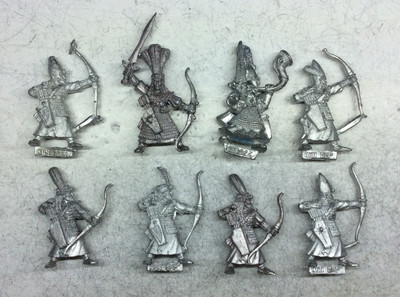 Games Workshop - WHFB Vintage High Elf Armoured Archers x8 - Citadel Metal OOP