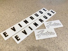 Evinrude Fastwin Vintage Perämoottori Motor Tarrat FREE SHIP + FREE Fish Decal!