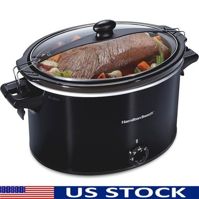 Large Slow Cooker Perfect Gatherings Easy Carry Leakproof Lid 3 Heat Settings US