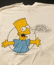 Vintage 1990 Bart Simpson The Simpsons TV Series T Shirt Large Single Stitch