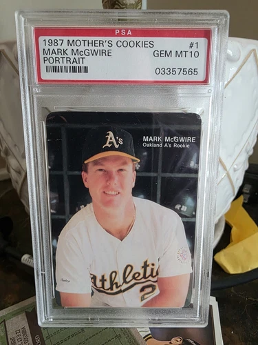 MARK MCGWIRE 1987 MOTHER'S COOKIES PORTRAIT #1 ATHLETICS PSA 10 🔥GEM MT
