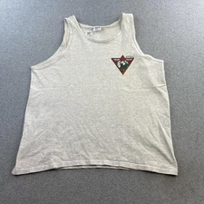 Vintage Aspen Black Diamond Shirt Mens XL Gray Tank Top 90s Ski Team Mountains