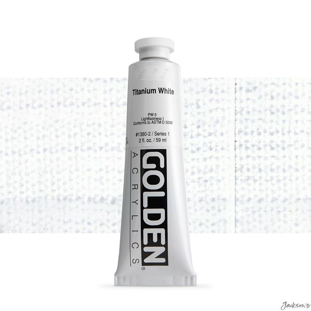 Golden Heavy Body Acrylic Paint Tube 59ml Titanium White Artist Colour