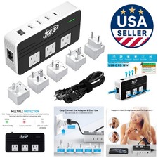 Portable 230W Step Down Voltage Converter  USB-C Travel Adapter for Global Use