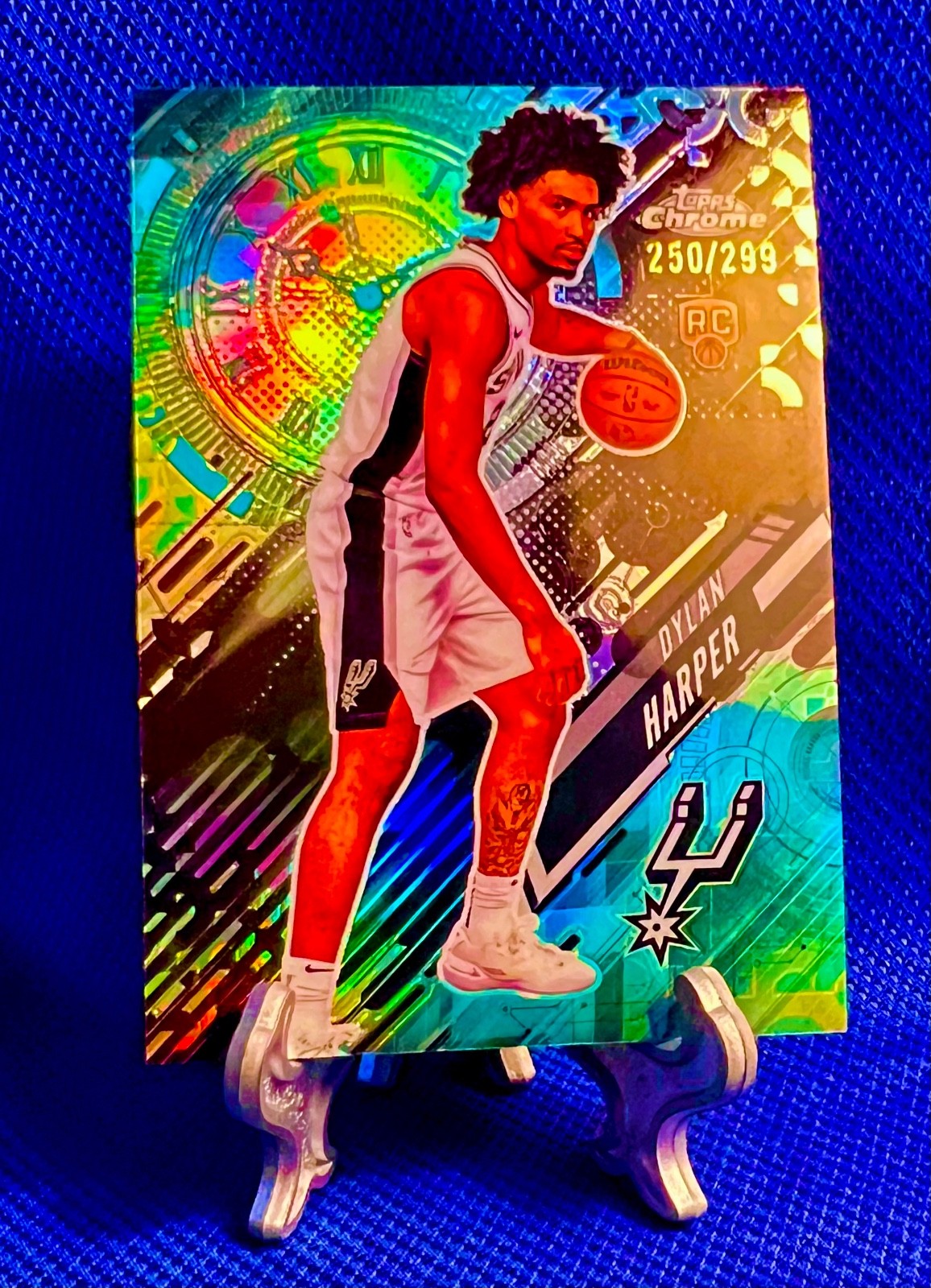DYLAN HARPER 2025-26 Topps Chrome Go Time Teal Refractor RC #/299 #GT-17 SPURS