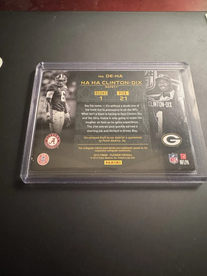 2015 Panini Playbook Ha Ha Clinton Dix Rookie Patch IP Auto 30/199 Alabama - Image 2 of 2