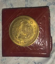 1883 Gold Tone Kalakaua King of Hawaii commemorative Token Medal Circa 1980 UNC