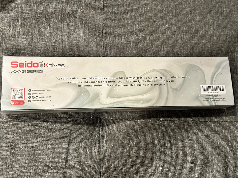 Seido Knives Awabi 8-inch Chef Knife, Japanese Gyuto VG-10 Super Steel ...