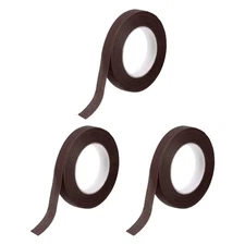 3 Rolls Floral Tapes,  30 Yard x 1/16 in Florist Crepe Tape Red Brown