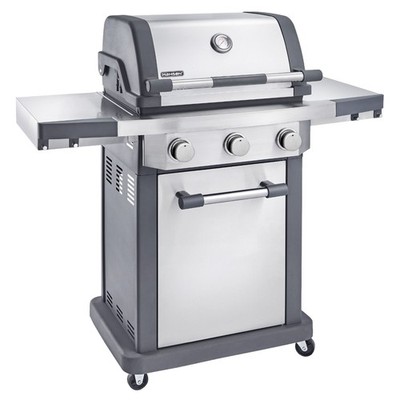 Edelstahl Gasgrill 3 Brenner Grillwagen BBQ Grill 10,5 kw Gas Thermometer HAMSON