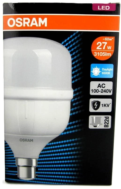 2 x 27W LED Light Globes Bulbs Lamps Daylight 6500K E27 Screw ES 3105Lm - Image 2 of 4