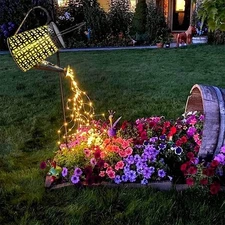 Solar Lights Outdoor Garden Decorations,Watering Can Landscape Light Large Ha...