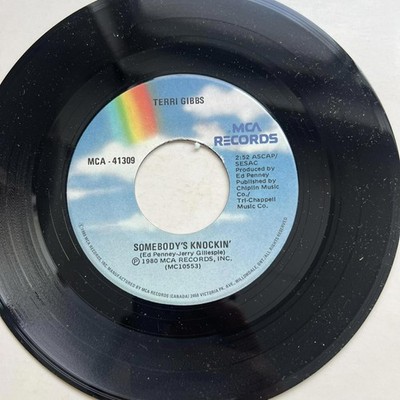 Terri Gibbs -Some Days it Rains All Night Long/Somebody's Knockin' 45rpm VG+ R40