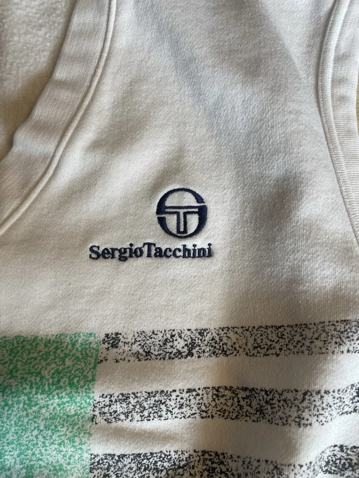 Chaleco Vintage Sergio Tacchini Cuello en V Talla Grande Estrellas Rayas Foto 2 de 4