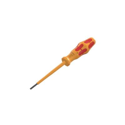 Wera 05051580001 1060I VDE-Insulated Kraftform SL Screwdriver, 0.4x2.5x80 mm