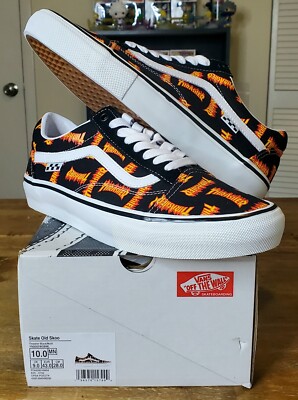 New Men's Vans x Thrasher Skateboard Logo Old Skool Canvas Shoes Sizes 9,10,11