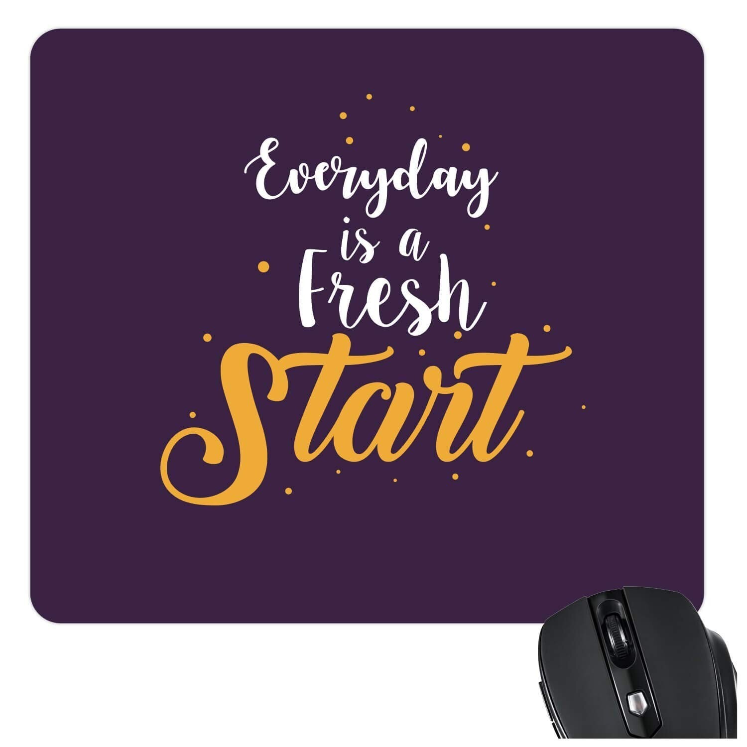 Motivational Quote Mouse Pad with Non-Slip Rubber Base - Customizable
