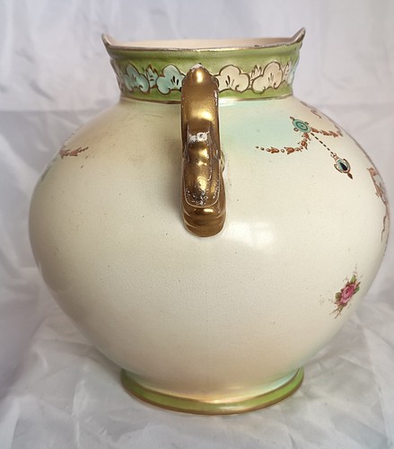 Antike SF & Co Crown Devon Vase mit zwei Henkeln, Greba Muster - Bild 4 von 14