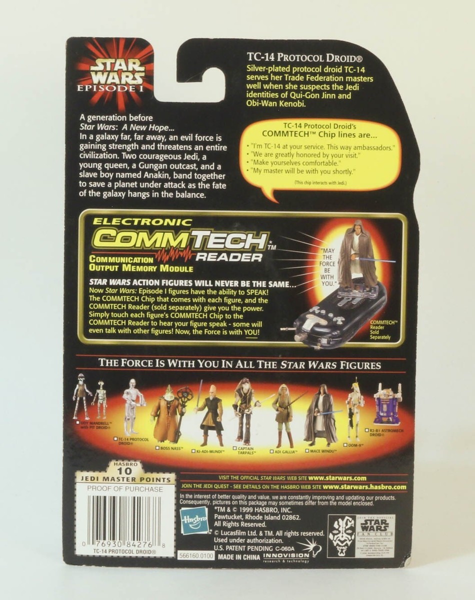 スターウォーズ　Episode1　フィギュア　TC-14...mr Star Wars Episode 1 TC-14 Electronic Figure in Box Vintage