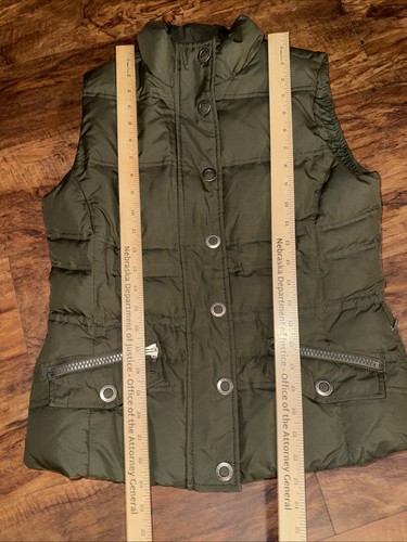 Eddie Bauer Vest Women's Small Green Premium Goose Down 700 Puffer Outdoors - Picture 15 of 24