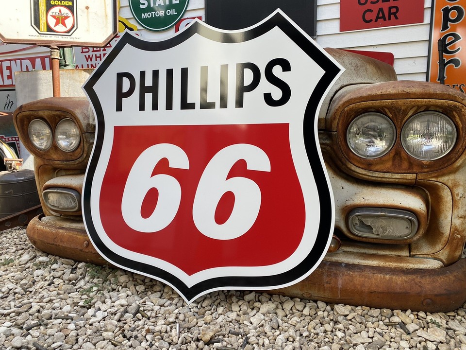 Antique Vintage Old Style Gas Phillips 66 Service Station Sign! | eBay