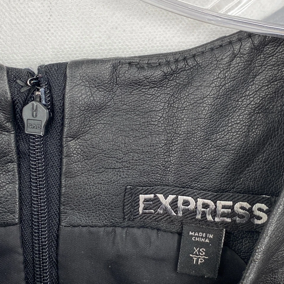 Express Faux Leather Tank Top Womens XS Extra Small Y2K Matrix Trinity — 第 2/4 张图片